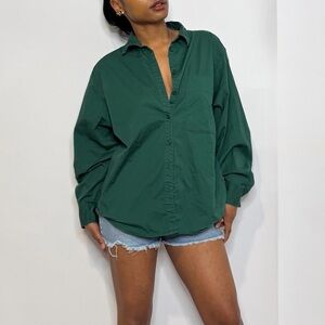 A New Day Forest Green Button-Down Shirt